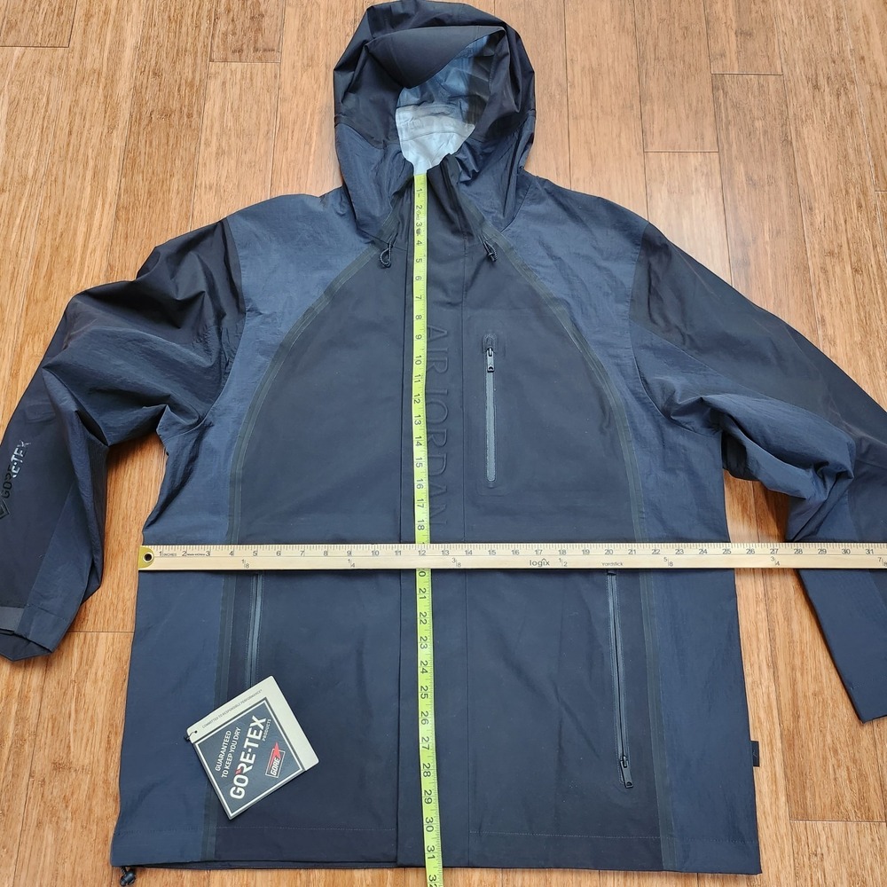 Unisex Size Large Air Jordan Jacket Gore-Tex Hooded Full Zip Black FV7215-045 - Picture 4 of 5